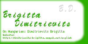 brigitta dimitrievits business card